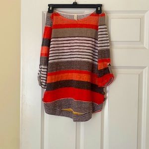 Unique Striped Top with Button Detailing